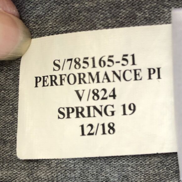 Banana Republic Mens Performance Pique Polo Shirt Pocket Gray Size Medium - Picture 14 of 14